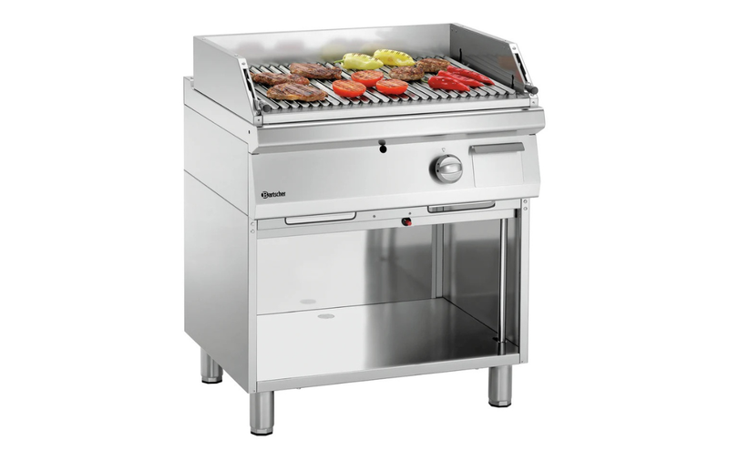 Griglie con pietra lavica