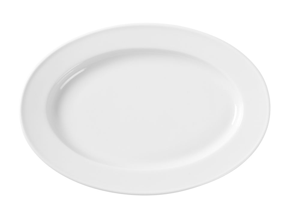 Piatto ovale, HENDI, Bianco, 340x240mm