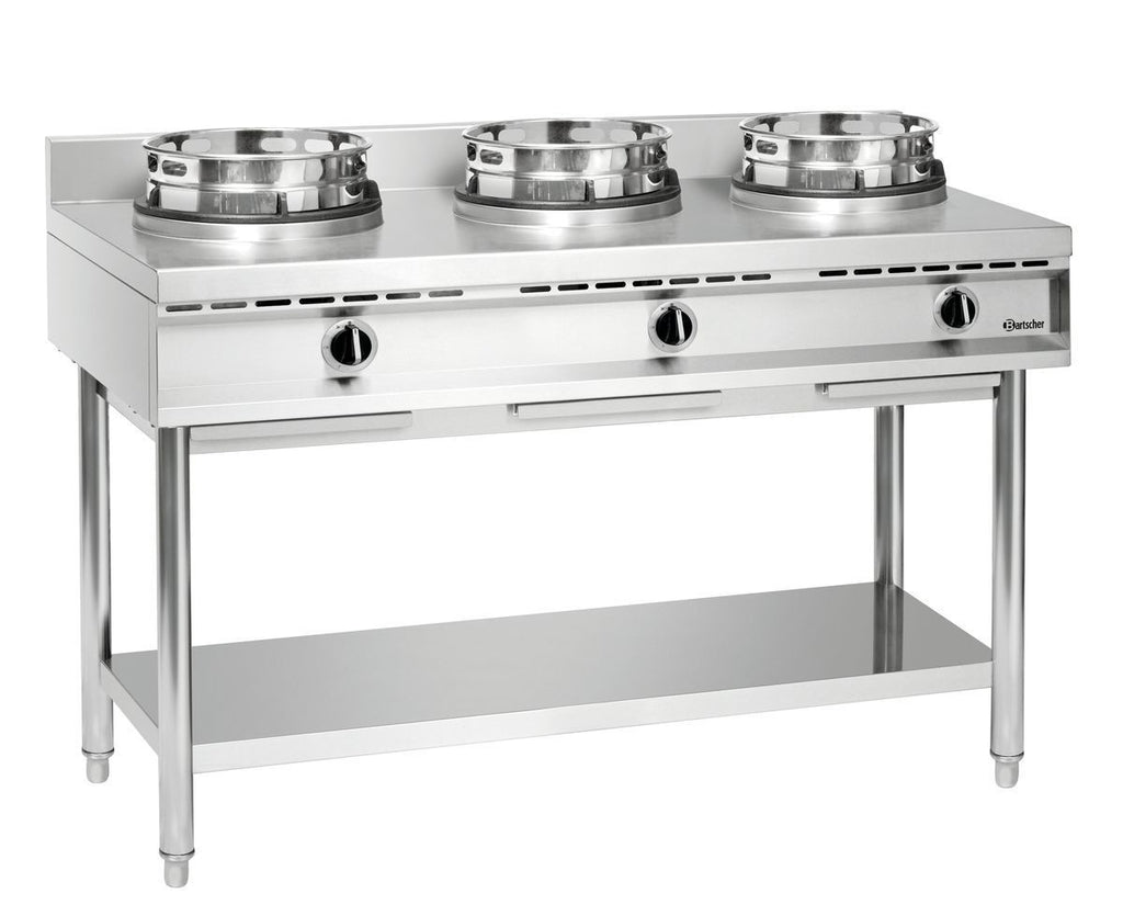 Fornello wok, 3 bruciatori