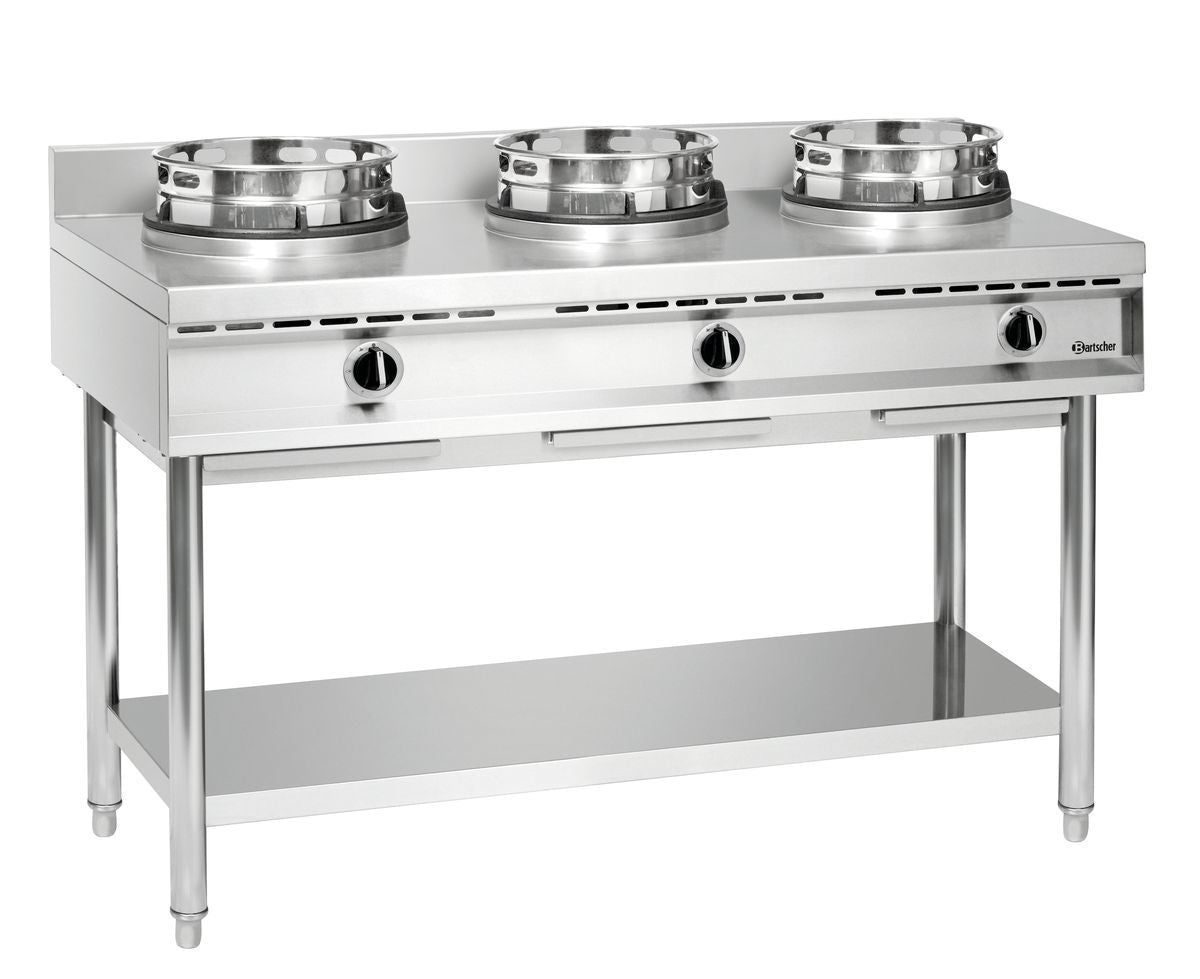 Fornello wok, 3 bruciatori