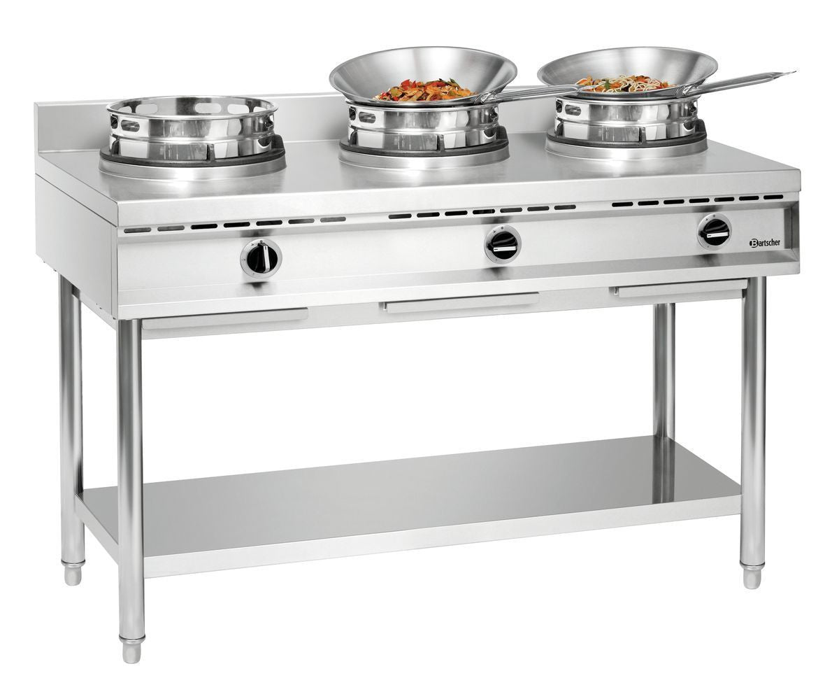 Fornello wok, 3 bruciatori