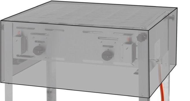 Cover di protezione, HENDI, Grill- / Roast- Master Maxi 154717 154878, 720x560x(H)360mm