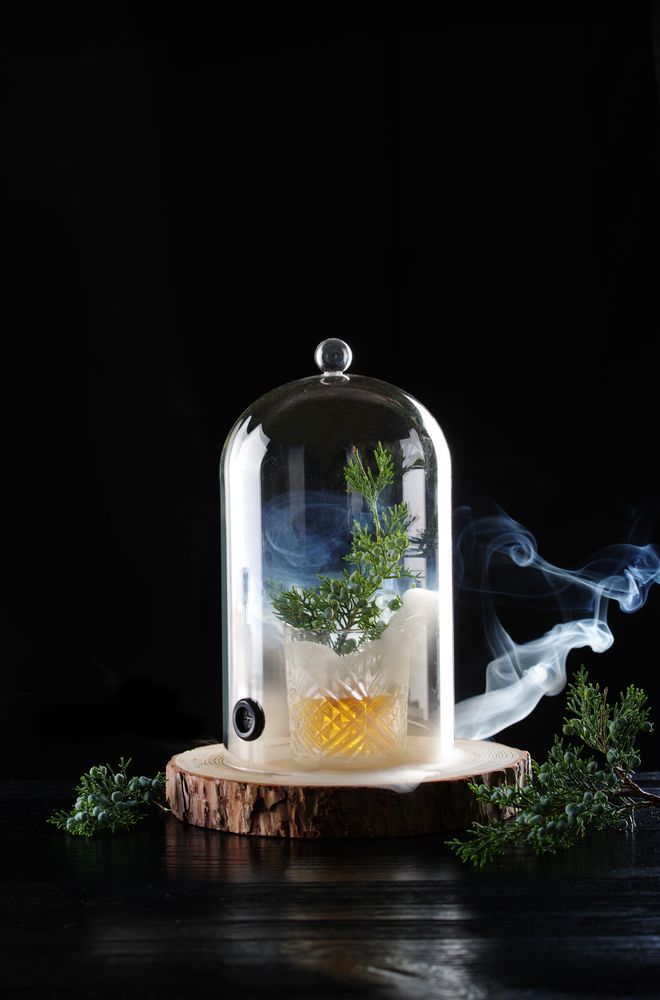 Cupola in vetro con sfiato, HENDI, Campana per cocktails, ⌀130x(H)282mm