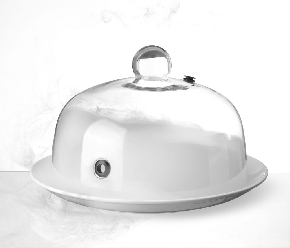 Cupola in vetro con sfiato, HENDI, Campana per piatti, ⌀260x(H)175mm