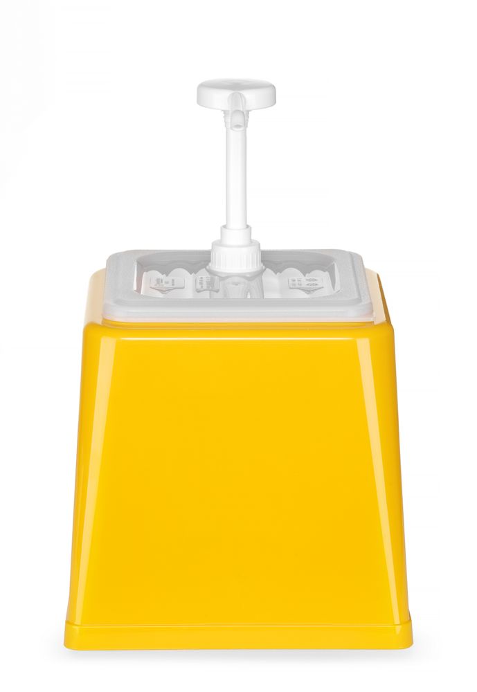 Dosatore per salse con pompa, HENDI, 2,5L, Giallo, 230x210x(H)327mm
