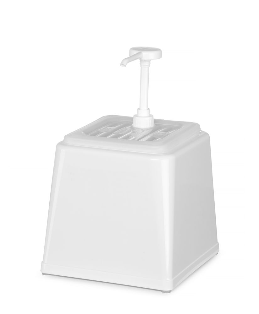 Dosatore per salse con pompa, HENDI, 2,5L, Bianco, 230x210x(H)327mm