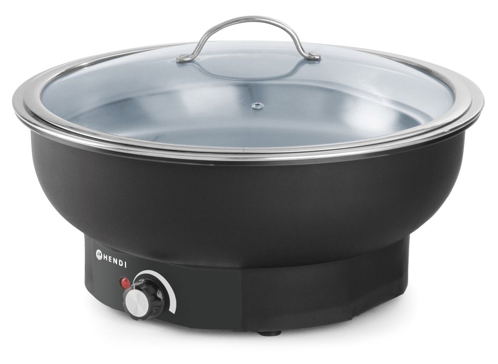 Chafing dish elettrico Tesino, HENDI, Kitchen Line, 6,8L, 230V/500W, ⌀405x(H)240mm