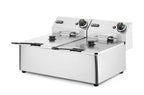 Friggitrice Kitchen Line - 2x 6L, HENDI, Kitchen Line, 12L, 230V/6600W, 550x430x(H)305mm