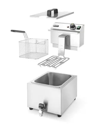 Friggitrice Profi Line con rubinetto di scarico - 8 l, HENDI