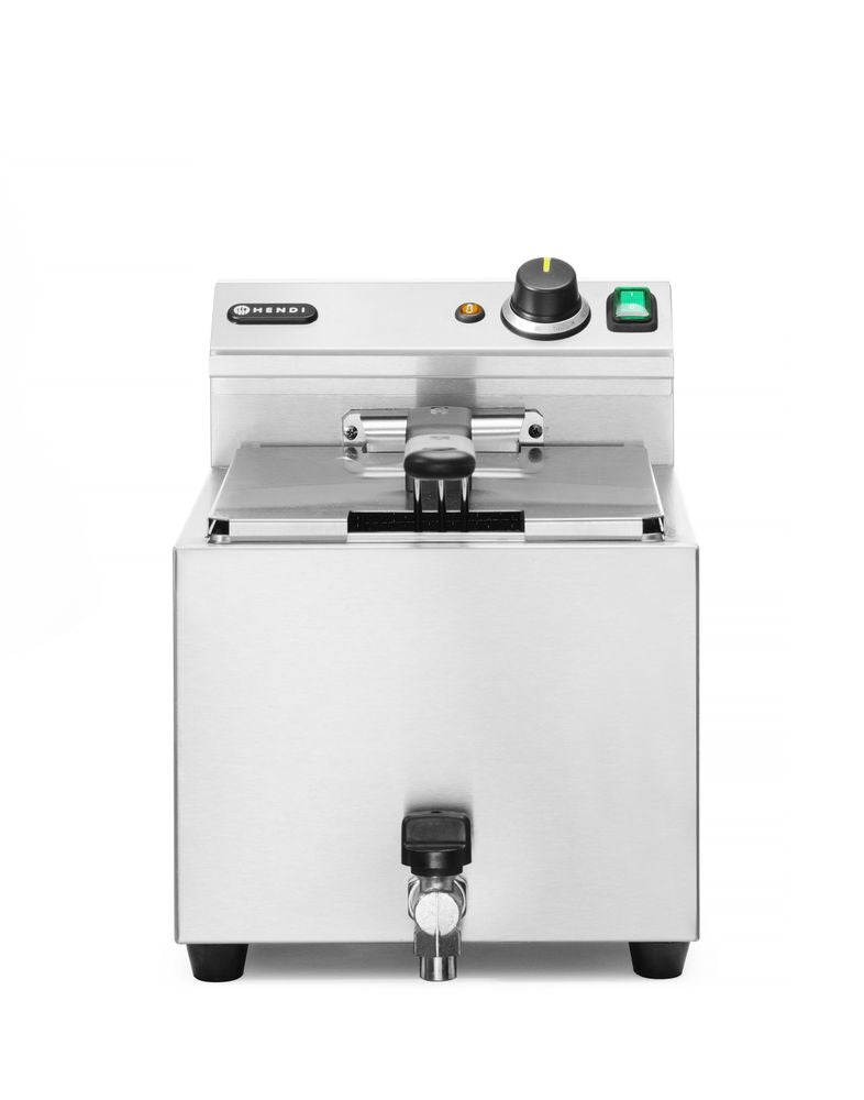 Friggitrice Profi Line con rubinetto di scarico - 10L, 400 V, HENDI, Profi Line, 10L, 400V/6600W, 300x680x(H)420mm