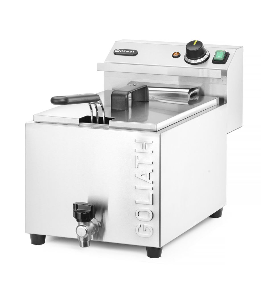 Friggitrice profonda XL con rubinetto di scarico HENDI GOLIATH, HENDI, 10L, 400V/10200W, 300x585x(H)392mm
