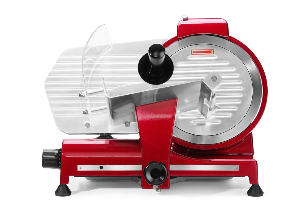 Affettatrice Profi Line 250 red edition, HENDI, Profi Line, 220-240V/320W, 514x484x(H)373mm