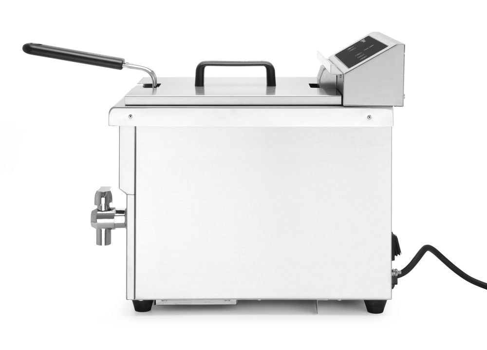 Friggitrice ad induzione con rubinetto di scarico - 8 l, HENDI, 8L, Grigio chiaro, 230V/3500W, 288x619x(H)408mm