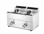 Friggitrice ad induzione con rubinetti di scarico - 2 x 8 l, HENDI