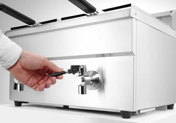 Friggitrice ad induzione con rubinetti di scarico - 2 x 8 l, HENDI
