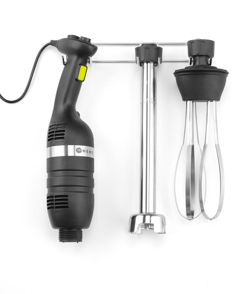 Imposta: Miscelatore stick 350 a velocità variabile + frusta + rack a parete, HENDI, Kitchen Line, Nero, 230V/350W, 110x324x(H)816mm