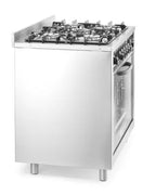 Cucina a gas - 5 bruciatori con forno elettrico, HENDI
