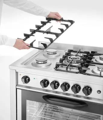 Cucina a gas - 5 bruciatori con forno elettrico, HENDI