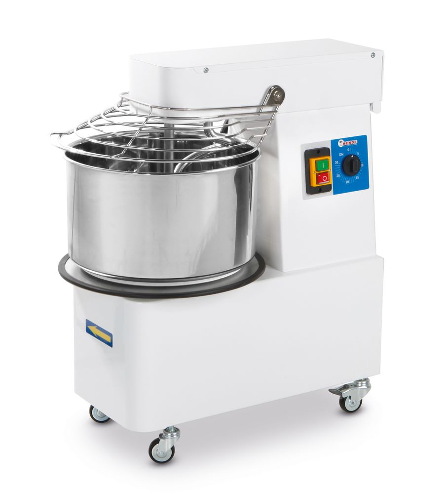 Miscelatore a spirale con testa e ciotola fisse, HENDI, 56 kg/h, 16L, 400V/750W, 378x690x(H)730mm