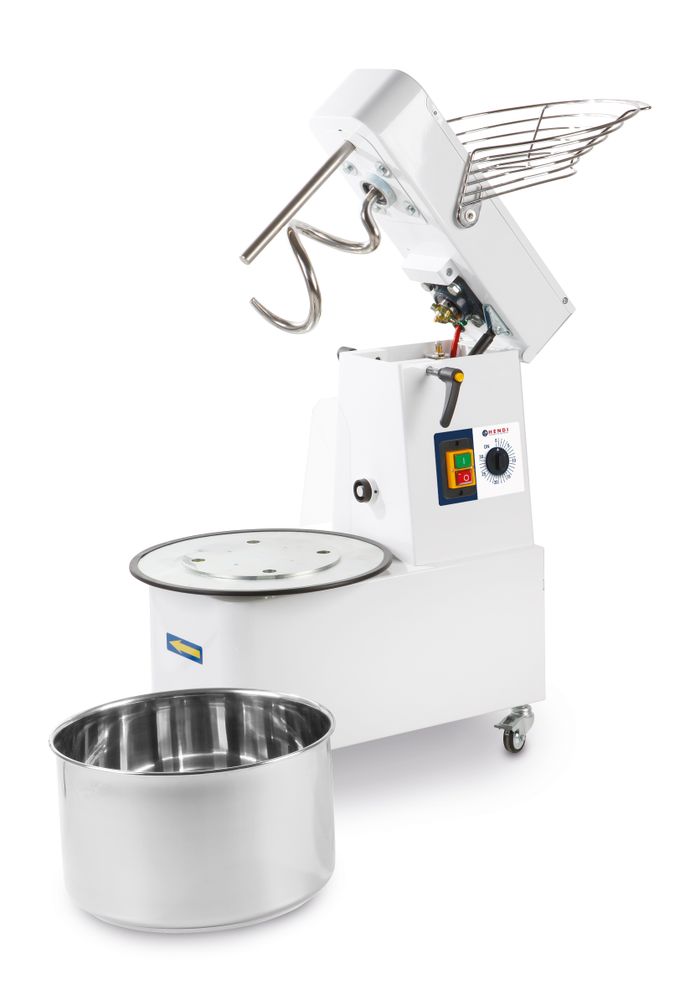 Miscelatore a spirale con testa sollevabile e ciotola rimovibile, HENDI, 88 kg/h, 32L, 400V/1100W, 431x740x(H)804mm