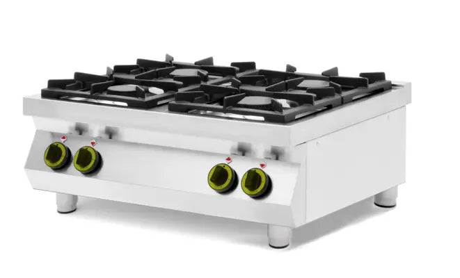 Linea cucina a 4 fuochi per cucina a gas - piano del tavolo, HENDI