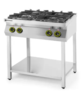 Cucina a gas Cucina Linea 4 bruciatori con supporto aperto, HENDI