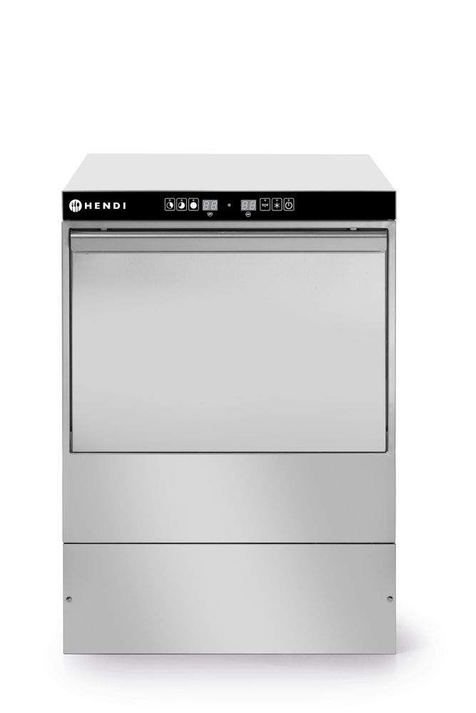 Lavabicchieri 40x40 - controllo elettronico, HENDI, 230V/2800W, 470x510x(H)710mm