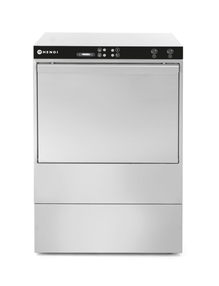 Lavastoviglie K50 - controllo elettromeccanico, HENDI, Con pompa di scarico, 400V/6600W, 570x600x(H)830mm