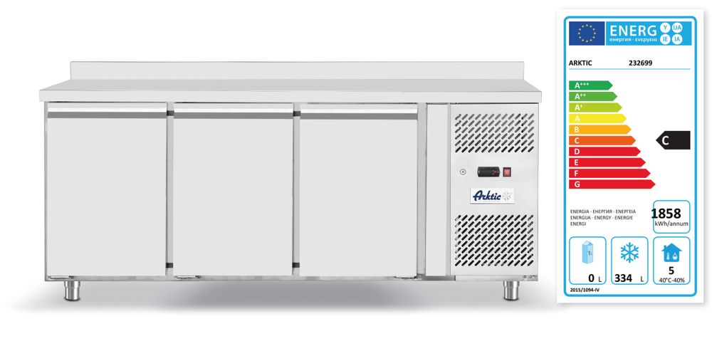 Congelatore a tre porte Profi Line 420L, Arktic, Profi Line, GN 1/1, 420L, 230V/600W, 1796x700x(H)879mm