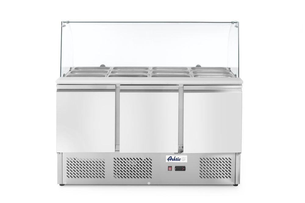 Saladette a tre porte con vetrinetta 380L, Arktic, 230V/310W, 1390x702x(H)1330mm