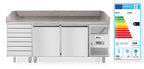 Banco pizza a 2 porte 7 cassetti 280L, Arktic, 250L, 230V/250W, 2020x802x(H)1000mm