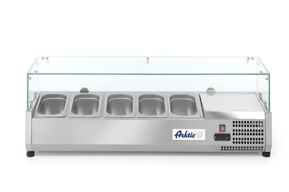 Vetrina refrigerata GN 1/4, Arktic, 5x GN 1/4, 230V/180W, 1205x335x(H)460mm