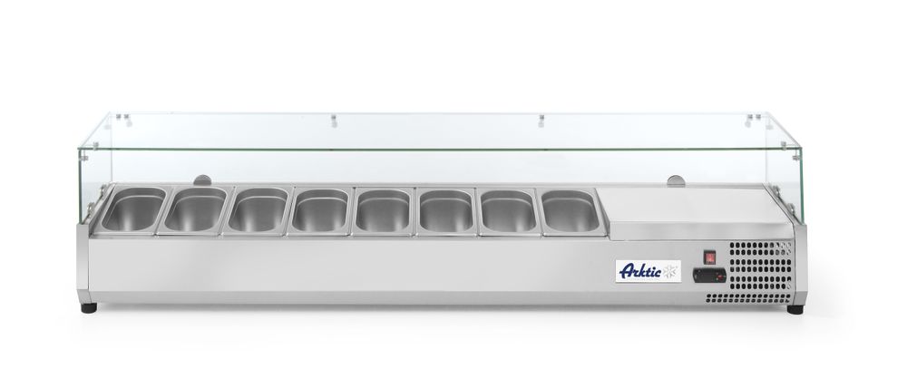 Vetrina refrigerata GN 1/4, Arktic, 8x GN 1/4, 230V/180W, 1805x335x(H)460mm