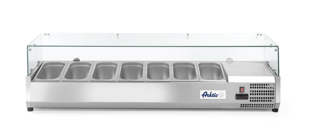 Vetrina refrigerata GN 1/3, Arktic, 7x GN 1/3, 230V/180W, 1605x420x(H)460mm