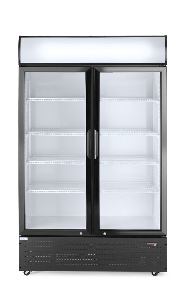 Frigorifero per bar posteriore con pannello retroilluminato, doppia porta, Arktic, 512L, Nero, 220-240V/510W, 1120x585x(H)1900mm