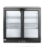 Frigorifero per barra posteriore con doppie porte scorrevoli, Arktic, 197L, Nero, 220-240V/160W, 900x520x(H)865mm