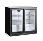 Frigorifero per barra posteriore con doppie porte scorrevoli, Arktic, 197L, Nero, 220-240V/160W, 900x520x(H)865mm