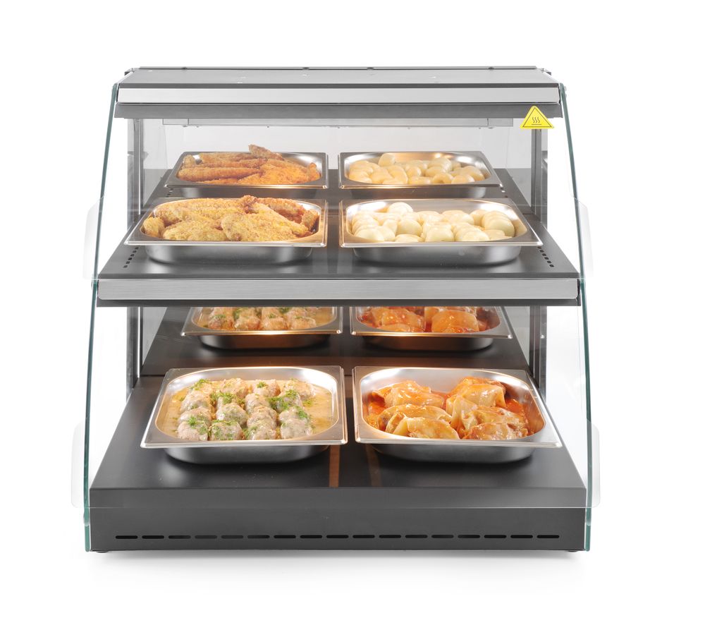 Vetrina riscaldata al quarzo a due livelli, HENDI, 230V/560W, 650x485x(H)630mm