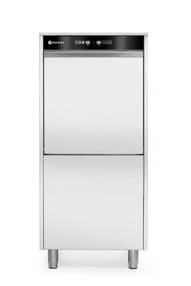 Lavastoviglie 50x60 per vassoi e pentole, a controllo elettronico, con sistema di dosaggio del detersivo e pompa di scarico, HENDI, 400V/7100W, 595x777x(H)1335mm