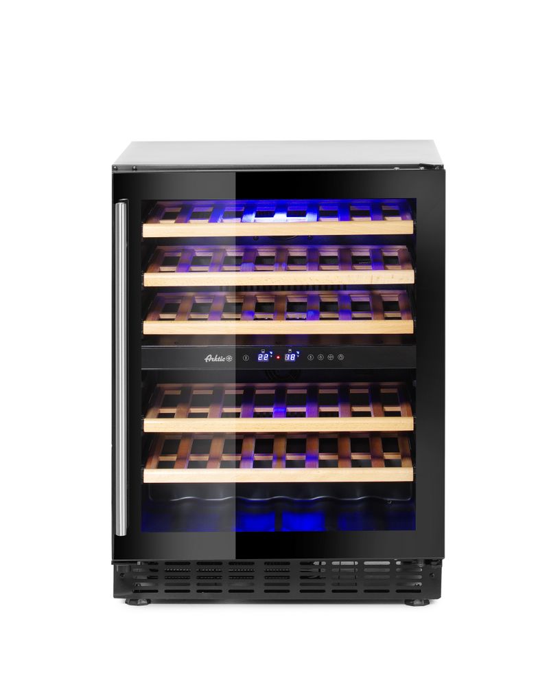 Cantinetta per vini, 2 zone, 46 bottiglie, Arktic, 133L, 220-240V/90W, 595x646x(H)830mm
