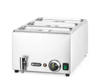Set ranger: Bain-marie con rubinetto di scarico + 3x GN 1/3 con coperchio., HENDI