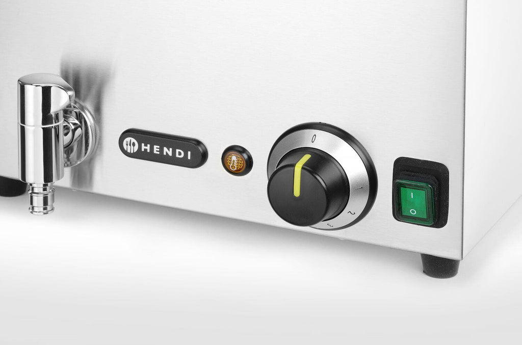 Set ranger: Bain-marie con rubinetto di scarico + 3x GN 1/3 con coperchio., HENDI