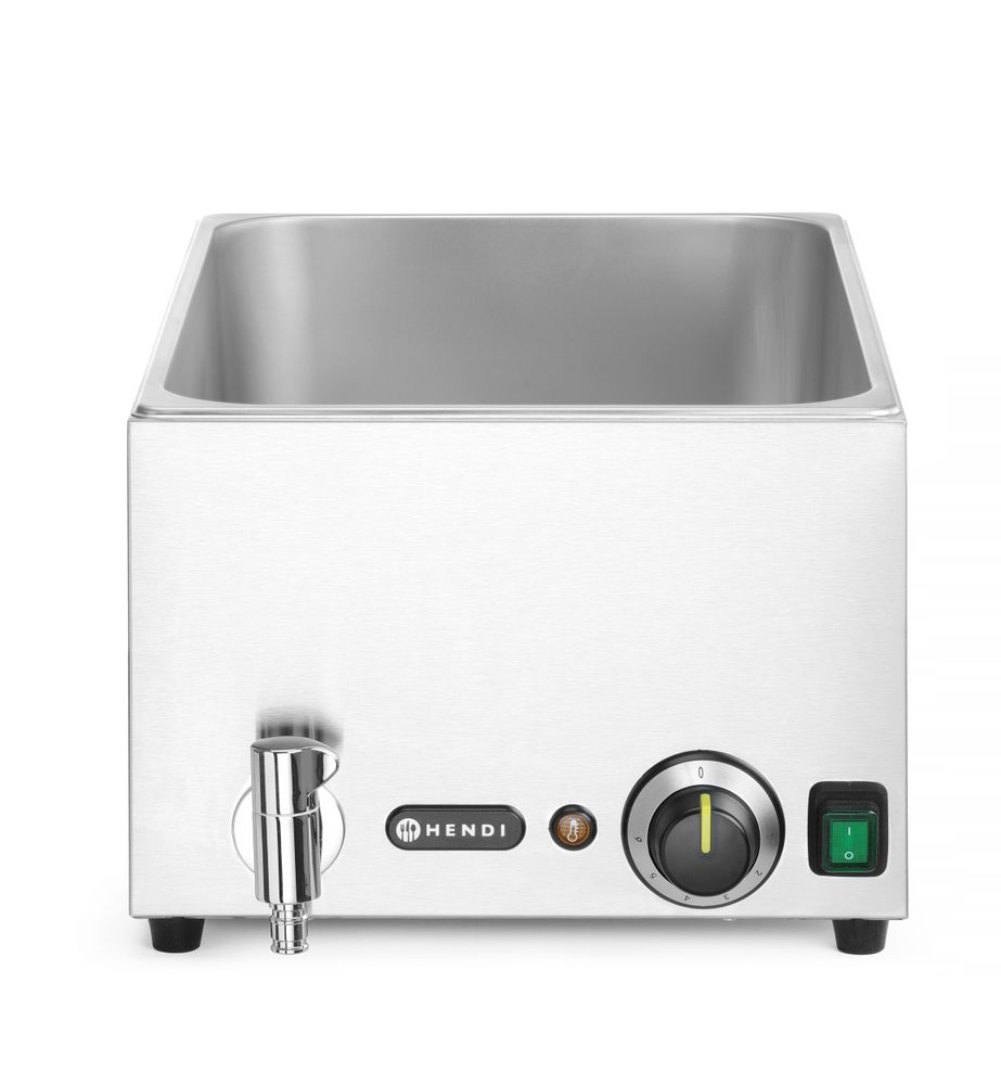 Set ranger: Bain-marie con rubinetto di scarico + 3x GN 1/3 con coperchio., HENDI, GN 1/1, 230V/1000W, 605x332x(H)242mm