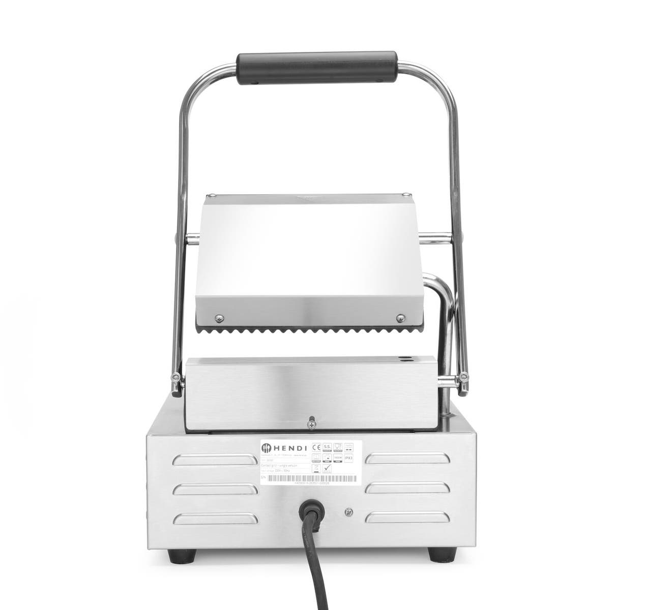 Grill a contatto- versone singola, HENDI, sopra e sotto rigata