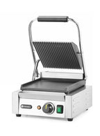 Grill a contatto- versone singola, HENDI, sopra rigata e sotto liscia, 230V/1800W, 310x400x(H)210mm