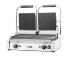 Grill a contatto - versione doppia Rigata, HENDI, sopra e sotto rigata