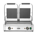 Grill a contatto - versione doppia, HENDI, sopra rigata e sotto liscia, 230V/3600W, 570x395x(H)510mm