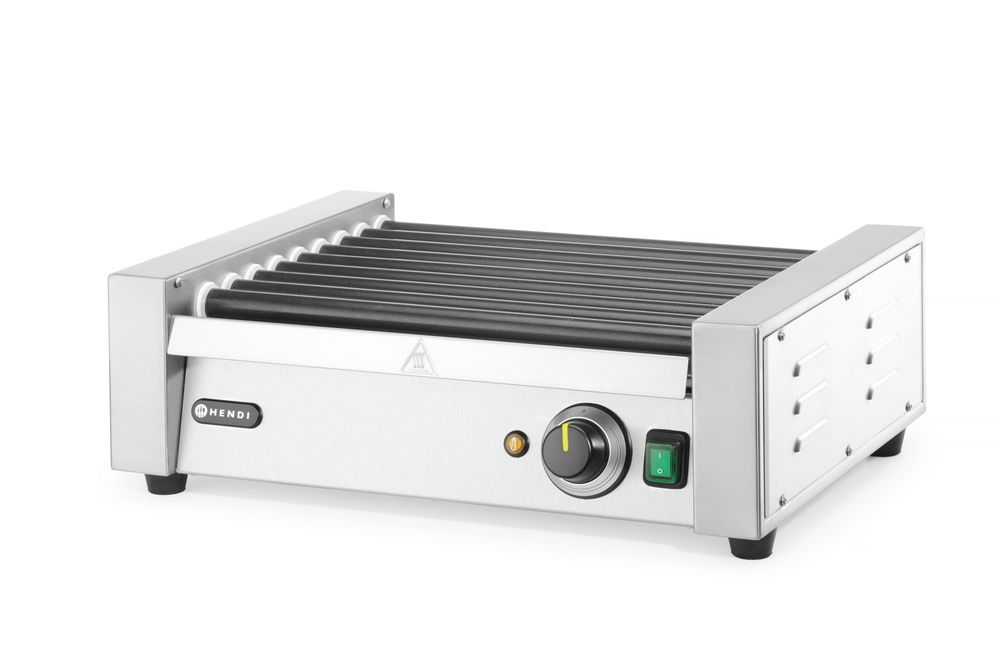 Grill rotante per salsicce - una zona, HENDI, 9 rulli, 230V/940W, 520x425x(H)175mm