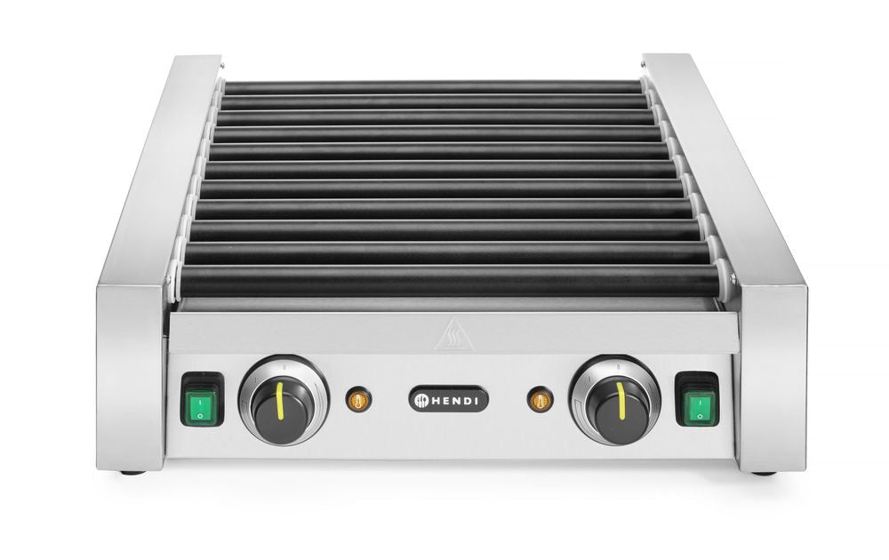 Grill rotante per salsicce - due zone, HENDI, 11 rulli, 230V/1180W, 530x525x(H)180mm