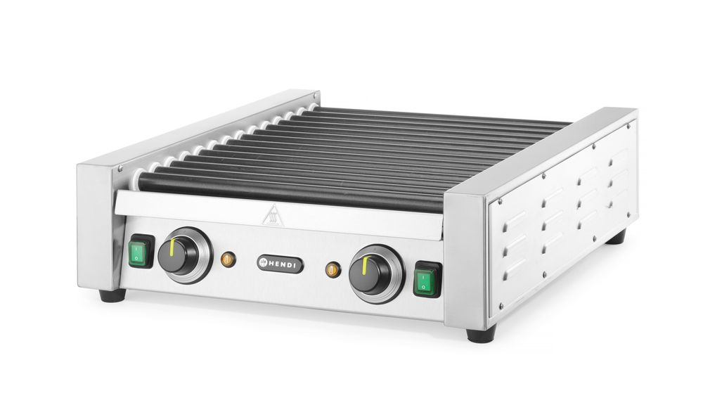Grill rotante per salsicce - due zone, HENDI, 14 rulli, 230V/1480W, 520x650x(H)176mm